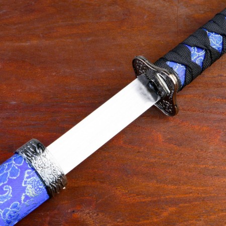 Suv. Product Katana 2V1 on a stand, scabbard fabric, dragons gold on blue 47/70cm-2