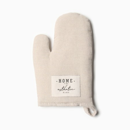 Ethel "Home" mittens, beige color, 26x16 cm, 50%HL, 50%flax-1