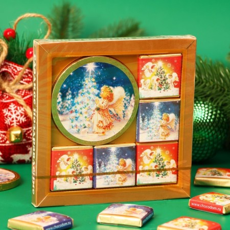 A set of chocolate and medals "Angels, Merry Christmas, 50 g