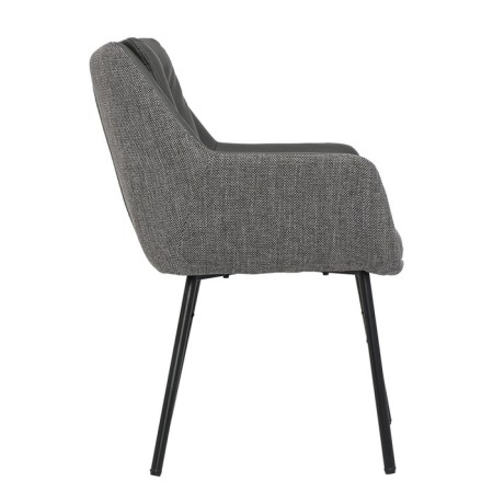 Allar chair, 580 × 520 × 850 mm, eco -leather, matting, color gray color-10