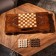 Handmade backgammon "Eagle Attack" with a pen, 60x30 cm, with a chess field, an array of walnut, Armenia