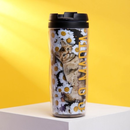 Thermost man with the insert “Cat from March 8”: 350 ml-1