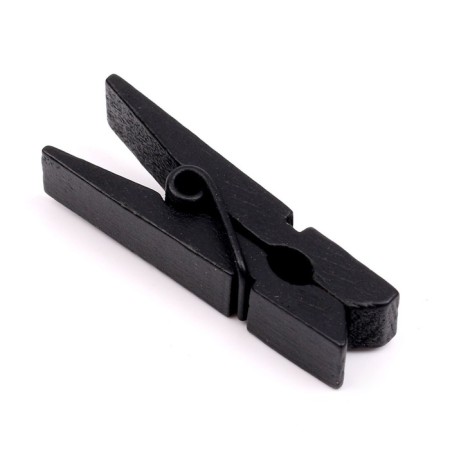 A set of clothespins for decor 50 pcs., Black - 3.5 cm-3