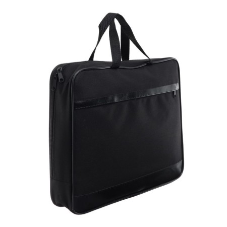 Folder with handles Textile A4, 370 x 290 x 50 mm, calligrata, 1c15 "Kingisepp", external/inner pocket, black-1