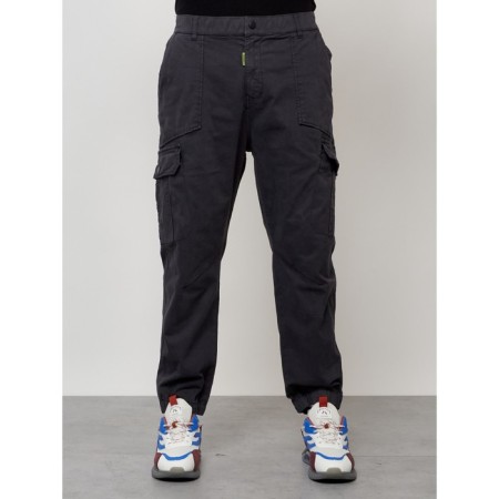 Cargo jeans men, size 44, dark gray color-7