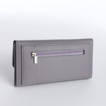 Women's wallet on magnet, gray color-1