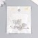 Decor for creativity metal, rhinestones "Key with flower" silver 4x1.5 cm