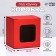 Box under a mug, with a window, red 12 x 9.5 x 12 cm