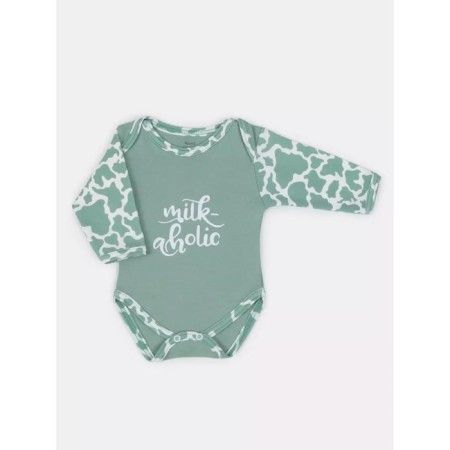 Body baby with a long sleeve Rant Milk-Aholic, height 56 ​​cm, green color-1