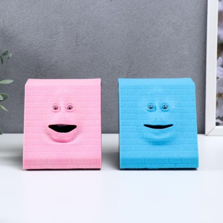 Piggy bank Plastic "Burning Muzzle" mix 9.5x8.5x9.5 cm-6