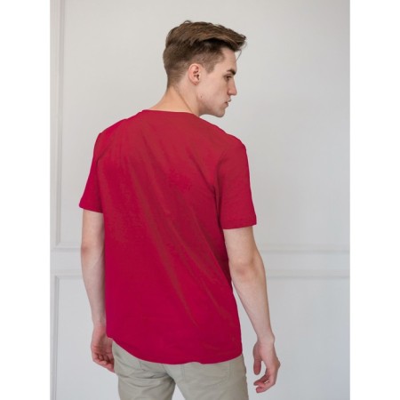 Male T -shirt, size 52, burgundy color-4