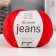 Yarn "jeans" 55% cotton, 45% acrylic 160m/50g (90 yoke cherries)