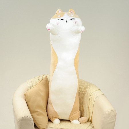 Skill of a soft toy "cat", 110 cm, beige color-1