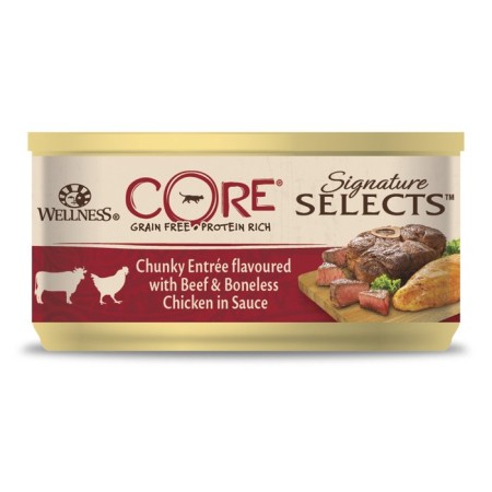 Canned Core Signature Selects for cats, beef/chicken, pieces in sauce, 79 g