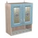 Cabinet-alarm cabinet with a country shelf 600x300x720 dairy oak/blue