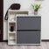 Vertical shoe ultra plus, 750 × 246 × 859 mm, 2 sections, color of oak craft white / graphite