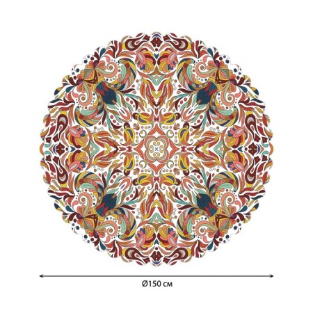 The tablecloth "Geometric flowers", round, Saten, d = 150 cm-1