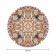 The tablecloth "Geometric flowers", round, Saten, d = 150 cm