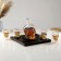 Mini -bar skull, on a stand, skeleton - 750 ml, glasses - 130 ml, 28.5 x 28.5 x 18.5 cm