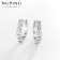 Cooping earrings Xuping satellite, white color in silver, d = 1.5 cm