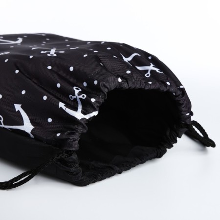 Bag for shoes on the lace, black color-2