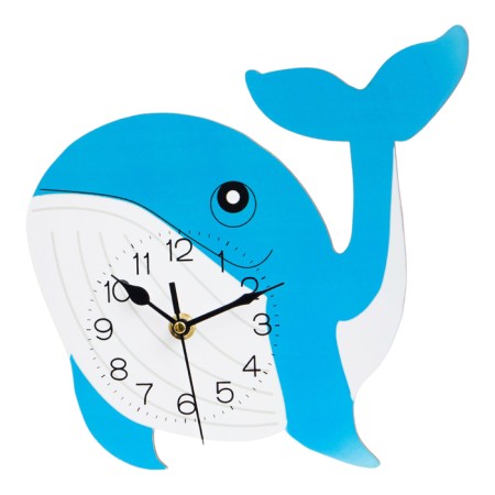 Watching clock, series: children's, "blue whale", discrete move