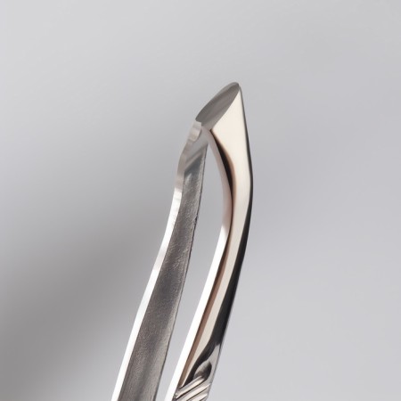 Pinzet "Premium" beveled, wide, 8.5 × 0.8 cm, on the blister, silver color-7