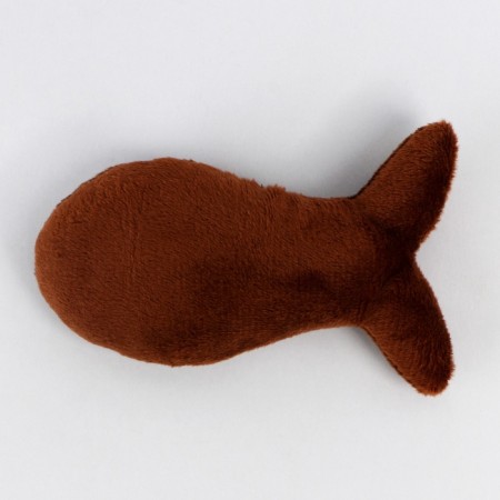 A cat's toy "fish" with a cat's mint, brown-2