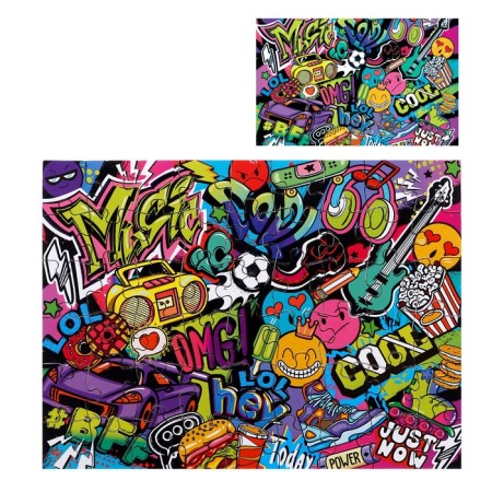 Thermal engine with puzzle "Cool stickers", 54 elements, 350 ml-1