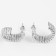 Earrings Metal "Geometry" Acara path, silver color, d = 3.3 cm
