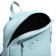 Women's backpack made of artificial leather with lightning, 3 pockets, blue color