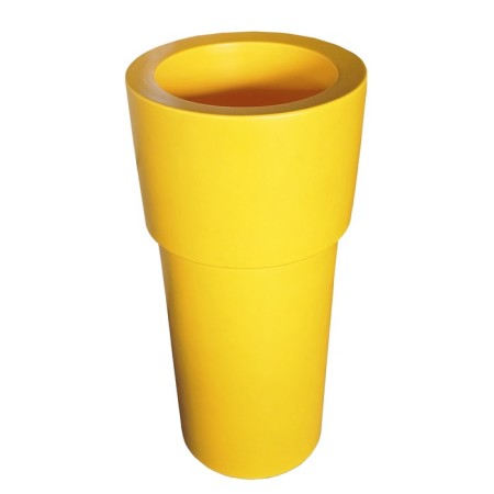 Kashpo for flowers "candle" 38.5x80 cm, 25 l, color yellow gold-1