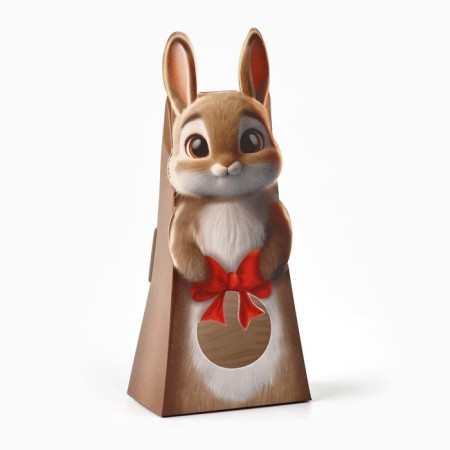 Folding box with the Bunny window, 6 x 14.4 x 3.5 cm