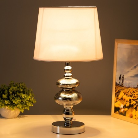 Flavia table lamp E27 40W chrome 25x25x44 cm Risalux-1