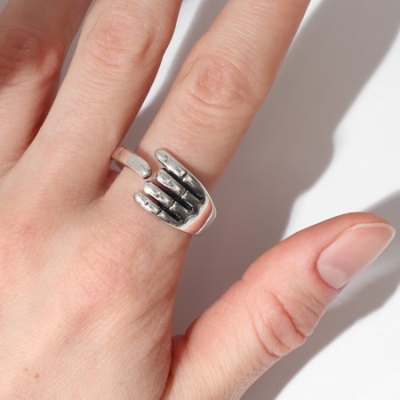 Ring "capture", color black silver, dimensionless-1