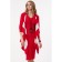 Cardigan female, size 42, red color, white
