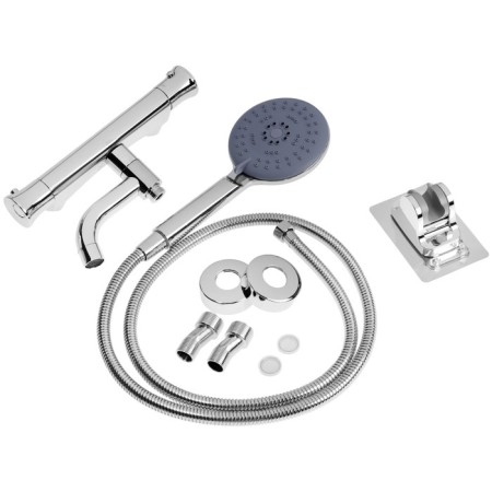Bath mixer Zein Z4482, thermostatic, shower set, watering can 5 modes, chrome-9