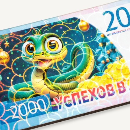 Новый год.Магнит-купюра"Символ года 2025.Успехов в дом"-3