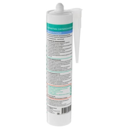 Enki sealant, silicone, sanitary, white, 280 ml-1