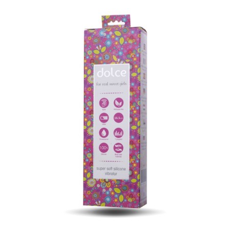 Toyfa Dolce LEO vibrator, silicone, pink color, 16.5 cm-3