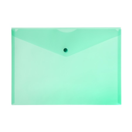 A4, 120 μm button, calligrata, transparent, green folder, green