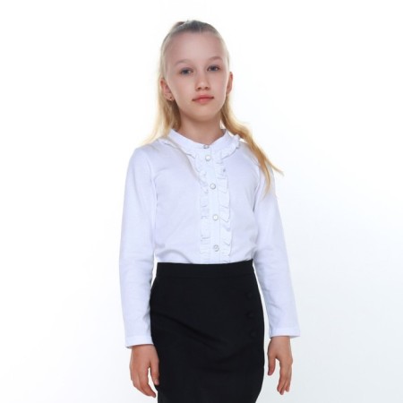 School blouse for a girl, white color, height 122-1