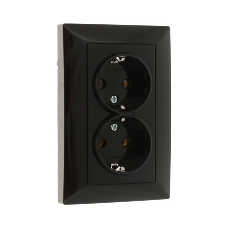 Double Luazon Lighting "Antei", 16 a, hidden, with salary, black-1