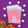 BOPP package with sticky tape, "Sakura", 7*7+3cm