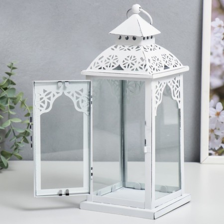 Climber Metal "Lantern - Opener" White 11.5x11.5x29 cm-2