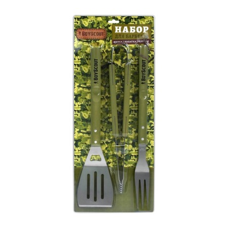 Boyscout set, fork, spatula, tongs-2