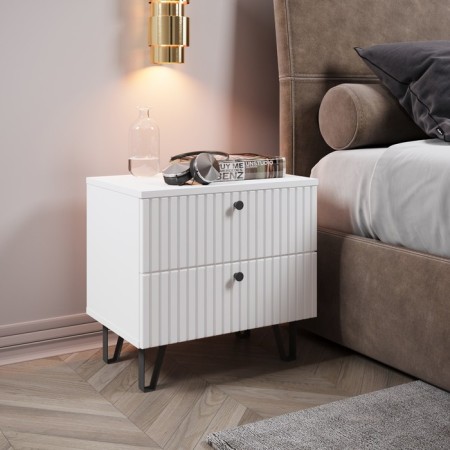 Bedside line cabinet, 500x350x480, white MDF