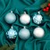 Set of balls plastic D-6 cm, 6 pcs "Gwynet" silver-blue