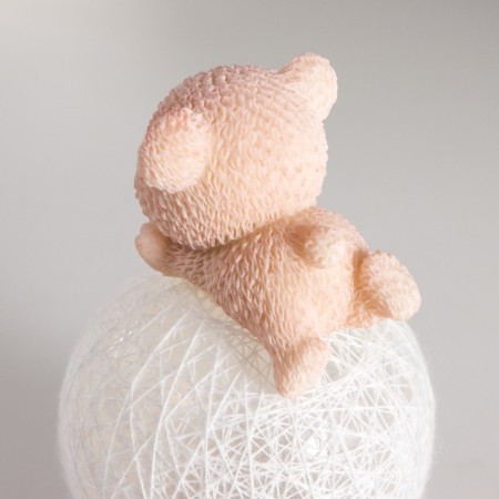 Nightlight "Bear" LED from batteries pink 6x6x10 cm Risalux-6