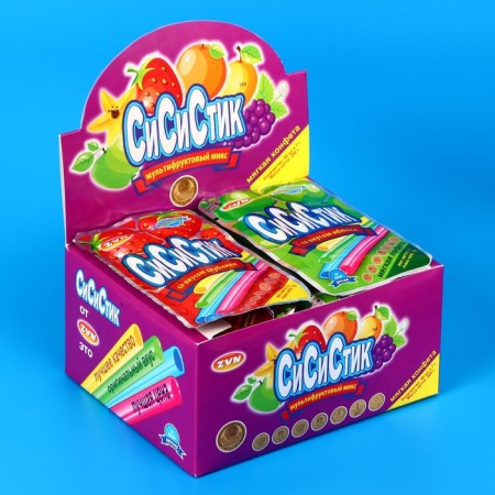 Soft candy "si si stic", in straws, 7 g
